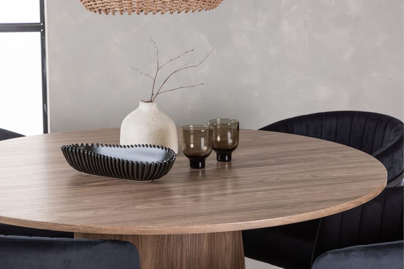 Lanzo Matgrupp 120 cm Rund med 4 Selma Stolar - Natur - Products - Möbler - Bord & matgrupp - Matgrupp