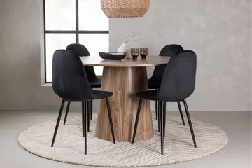 Lanzo Matgrupp 120 cm Rund med 4 Polar Stolar - Natur - Products - Möbler - Bord & matgrupp - Matgrupp