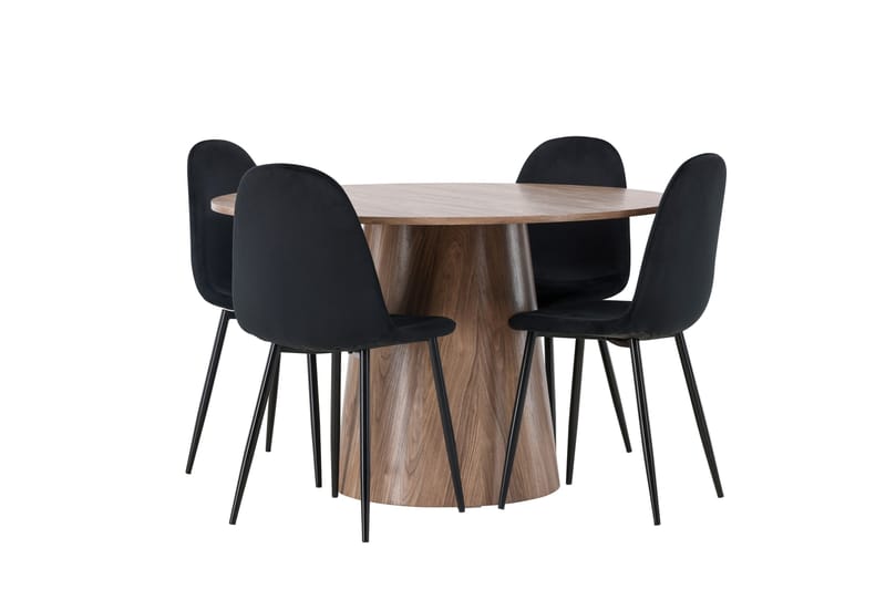 Lanzo Matgrupp 120 cm Rund med 4 Polar Stolar - Natur - Products - Möbler - Bord & matgrupp - Matgrupp