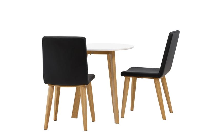 Leonora Matgrupp 65 cm Rund med 2 Today stolar - Svart - Products - Möbler - Bord & matgrupp - Matgrupp