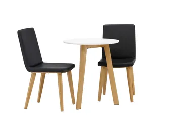 Leonora Matgrupp 65 cm Rund med 2 Today stolar - Svart - Products - Möbler - Bord & matgrupp - Matgrupp