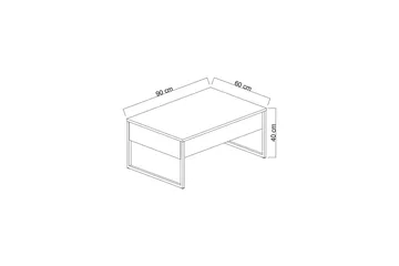 Luxe Soffbord 90 cm - Beige/Svart - Products - Möbler - Bord & matgrupp - Soffbord