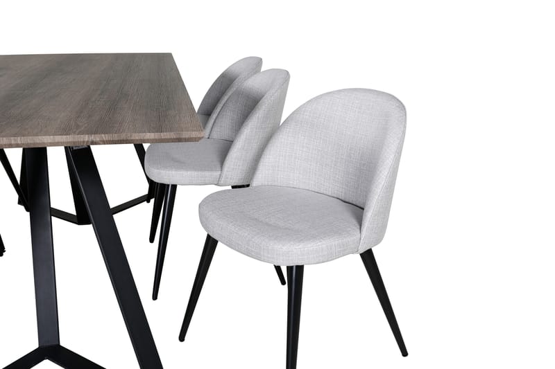 Malvina Matgrupp 180 cm Rektangulär med 6 Sedavi Stolar - Svart - Products - Möbler - Bord & matgrupp - Matgrupp