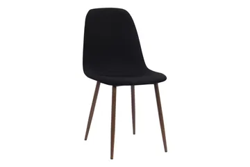 Marcelen Matbord Förlängningsbart med illäggsskiva +  6 st Nibe stol svart med valnöt ben - Brun/Svart - Products - Möbler - Bord & matgrupp - Matgrupp