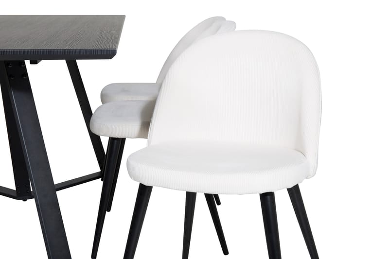 Marina Matgrupp 180 cm Rektangulär med 6 Velvet stolar - Beige - Products - Möbler - Bord & matgrupp - Matgrupp