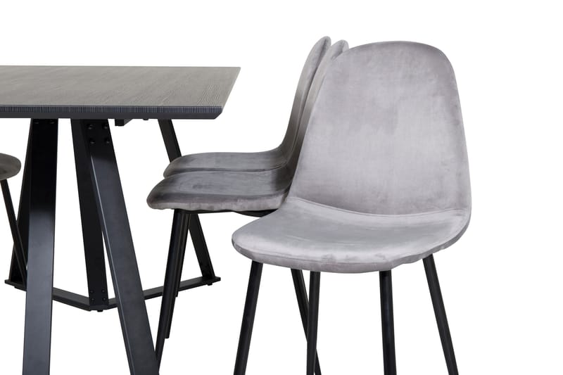 Marina Matgrupp 180 cm Rektangulär med 6 Polar stolar - Svart - Products - Möbler - Bord & matgrupp - Matgrupp