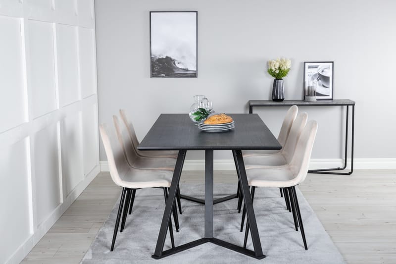 Marina Matgrupp 180 cm Rektangulär med 6 Polar stolar - Beige - Products - Möbler - Bord & matgrupp - Matgrupp