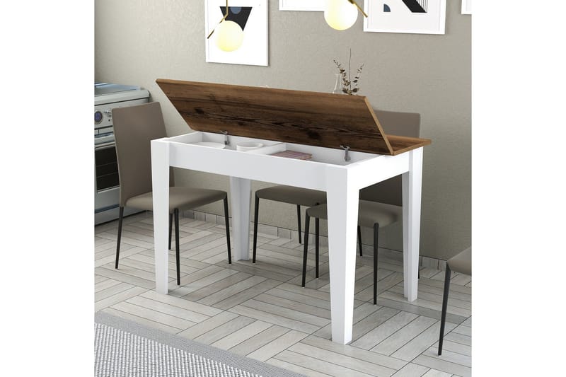 Levents Matbord 110x72 cm Brun/Vit - Hanah Home - Products - Möbler - Bord & matgrupp - Matbord & köksbord