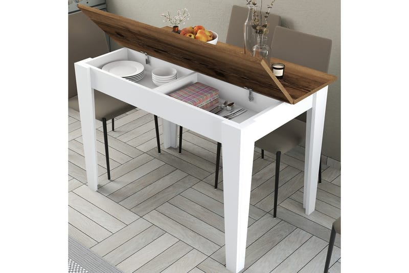 Levents Matbord 110x72 cm Brun/Vit - Hanah Home - Products - Möbler - Bord & matgrupp - Matbord & köksbord