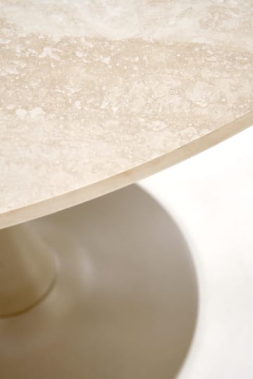 Matbord runt Ø90 cm - Beige travertin - Beige travertin - Products - Möbler - Bord & matgrupp - Matbord & köksbord