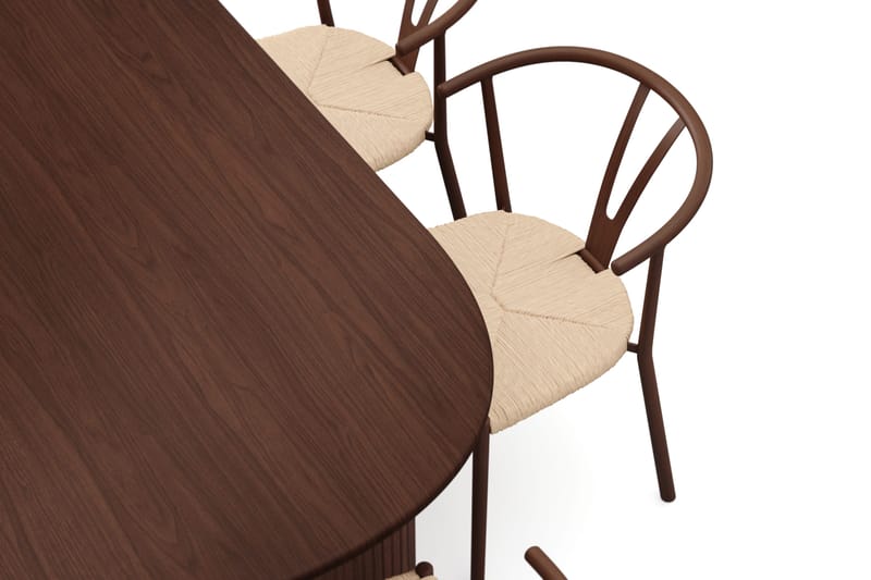 Noira Matgrupp rektangulärt 220 cm Valnöt med 6 Elysia Matstolar - Valnöt - Products - Möbler - Bord & matgrupp - Matgrupp