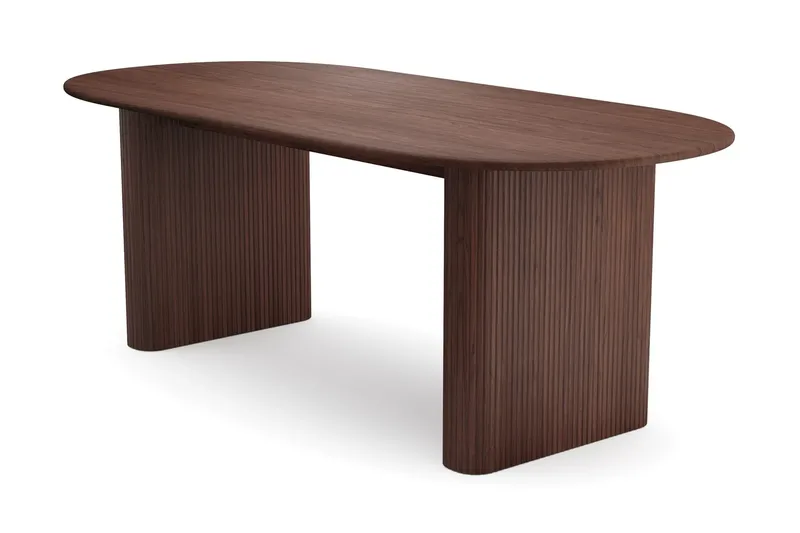 Noira Matgrupp rektangulärt 220 cm Valnöt med 6 Greya Matstolar - Valnöt/Vit - Products - Möbler - Bord & matgrupp - Matgrupp