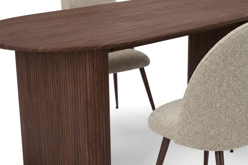 Noira Matgrupp rektangulärt 220 cm Valnöt med 6 Nibe Plus Matstolar - Valnöt - Products - Möbler - Bord & matgrupp - Matgrupp