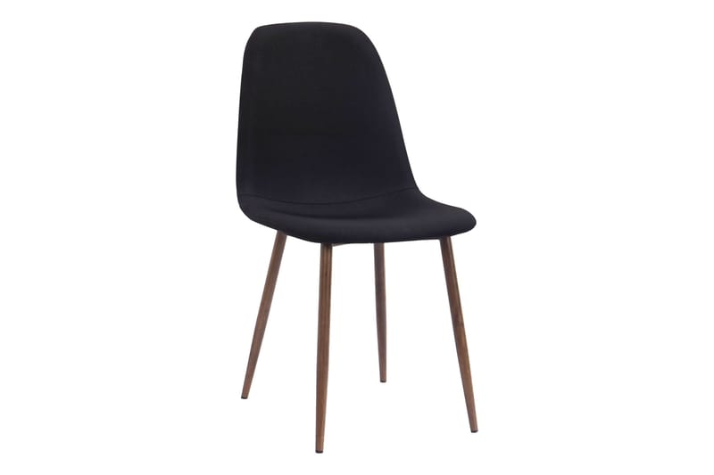 Noira Ovalt Matbord 220 cm Svart +  6 st Nibe stol svart med valnöt ben - Svart - Products - Möbler - Bord & matgrupp - Matgrupp