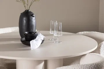 Olivia Matgrupp 110 cm Rund med 4 Agnes stolar - Beige/Vit - Products - Möbler - Bord & matgrupp - Matgrupp