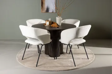 Olivia Matgrupp 110 cm Rund med 4 Day stolar - Mocca - Products - Möbler - Bord & matgrupp - Matgrupp