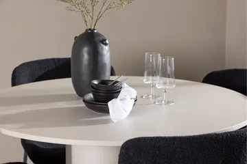 Olivia Matgrupp 110 cm Rund med 4 Modesto stolar - Beige/Svart - Products - Möbler - Bord & matgrupp - Matgrupp