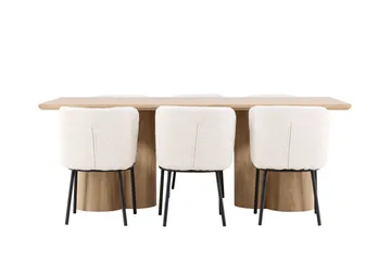 Olivia Matgrupp 210 cm Rektangulär med 6 Agnes stolar - Whitewash/Vit - Products - Möbler - Bord & matgrupp - Matgrupp