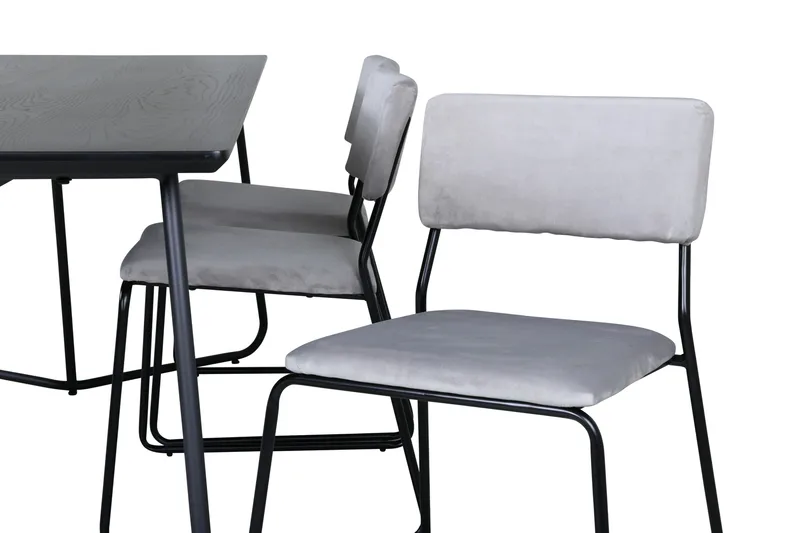 Petra Matgrupp 190 cm Rektangulär med 6 Kenth stolar - Svart - Products - Möbler - Bord & matgrupp - Matgrupp