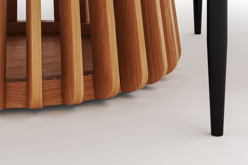 Peyra Matbord 120 cm Rund med 4 Sawako Stolar - Natur - Products - Möbler - Bord & matgrupp - Matgrupp