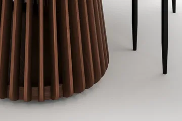 Peyra Ovalt Matbord 200 cm med 6 Sawako Stolar - Valnöt - Products - Möbler - Bord & matgrupp - Matgrupp