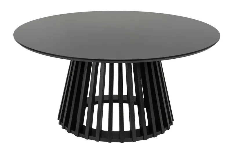 Peyra Soffbord Runt 86 cm Fanér, Svart