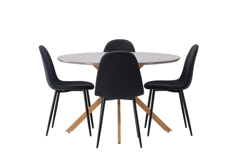 Piazza Matgrupp + 4 stolar Rektangulär - Grå - Products - Möbler - Bord & matgrupp - Matgrupp