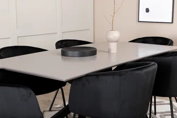 Piazza Matgrupp 180 cm Rektangulär med 6 Berit stolar - Svart - Products - Möbler - Bord & matgrupp - Matgrupp