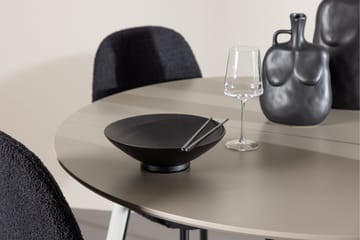 Plaza Matgrupp 120 cm Rund med 4 Polar stolar - Beige/Svart - Products - Möbler - Bord & matgrupp - Matgrupp