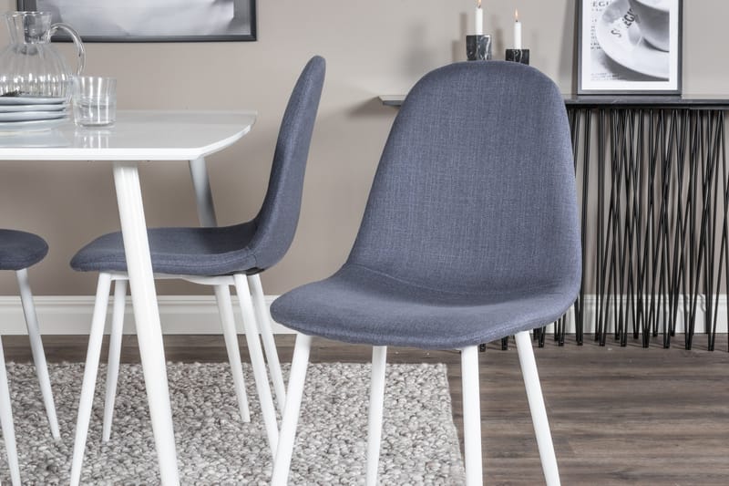 Polar Matgrupp 120 cm Rektangulär med 4 Polar stolar - Blå - Products - Möbler - Bord & matgrupp - Matgrupp