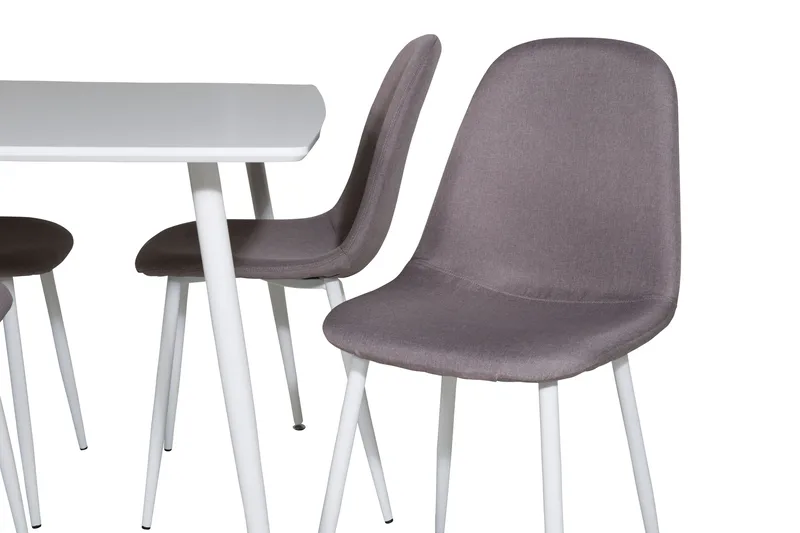 Polar Matgrupp 120 cm Rektangulär med 4 Polar stolar - Grå - Products - Möbler - Bord & matgrupp - Matgrupp