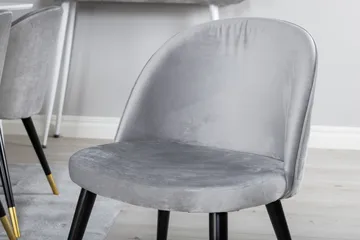 Polar Matgrupp 180 cm Rektangulär med 6 Velvet stolar - Svart/Guld - Products - Möbler - Bord & matgrupp - Matgrupp