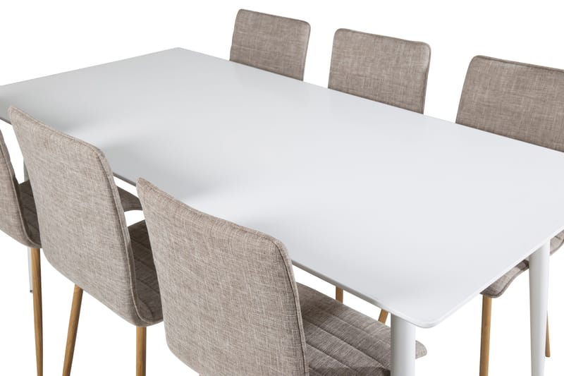 Polar Matgrupp 180 cm Rektangulär med 6 Windu Lyx stolar - Ljusgrå - Products - Möbler - Bord & matgrupp - Matgrupp