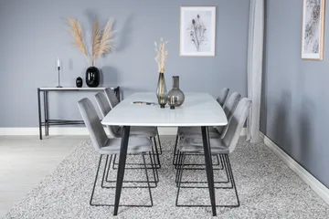 Polar Matgrupp 240 cm Rektangulär med 6 Muce stolar - Svart - Products - Möbler - Bord & matgrupp - Matgrupp