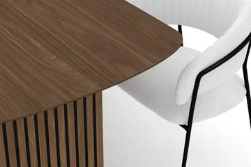 Richeto Matbord 210 cm med 6 Karol Matstolar - Rökt ek / Vit Bouclé - Products - Möbler - Bord & matgrupp - Matgrupp