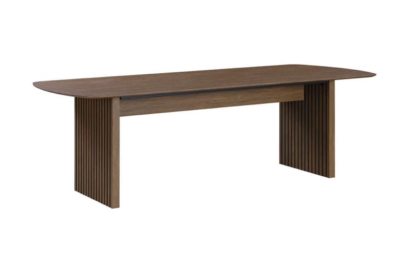 Richeto Matbord 240 cm med 6 Winston Matstolar - Rökt ek / Beige / Metallben Svart - Products - Möbler - Bord & matgrupp - Matgrupp