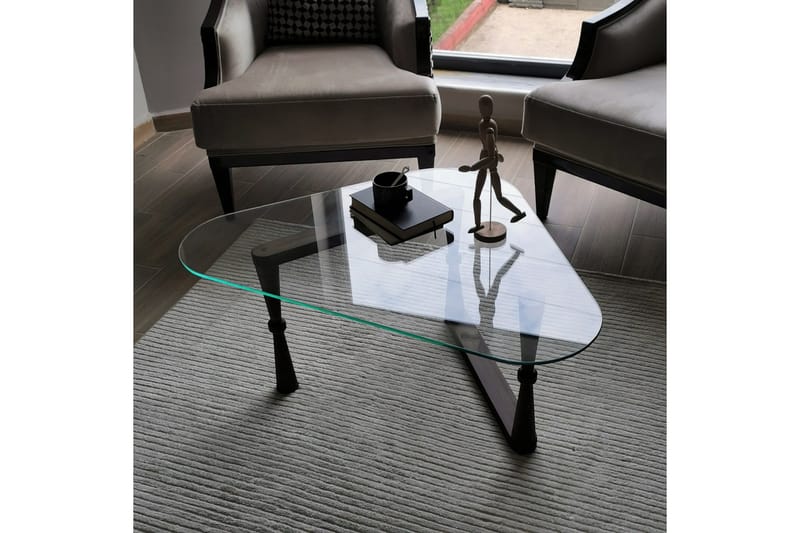 Sabani Soffbord 96 cm Trekantig - Valnötsbrun - Products - Möbler - Bord & matgrupp - Soffbord