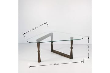 Sabani Soffbord 96 cm Trekantig - Valnötsbrun - Products - Möbler - Bord & matgrupp - Soffbord