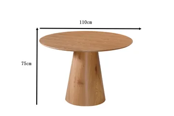 Siena Litet Matbord Runt 110cm Fanér - Ek - Products - Möbler - Bord & matgrupp - Matbord & köksbord