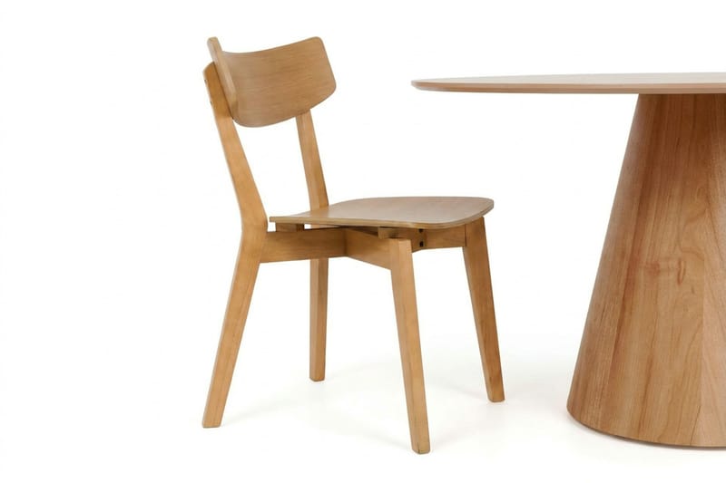 Siena Matgrupp 130 cm runt i Ek med 6 Amelia Matstolar - Ek - Products - Möbler - Bord & matgrupp - Matgrupp