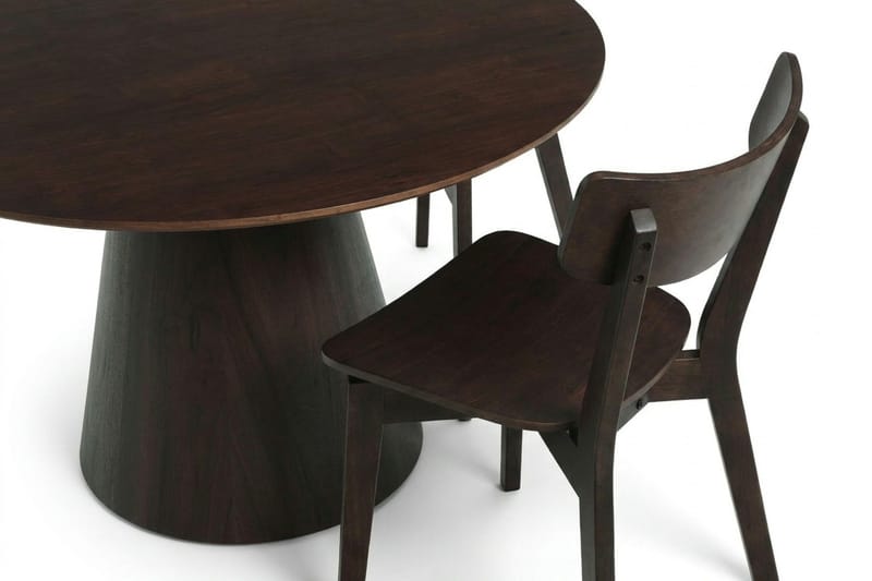 Siena Matgrupp 130 cm runt i Rökt Ek med 6 Amelia Matstolar - Rökt Ek - Products - Möbler - Bord & matgrupp - Matgrupp