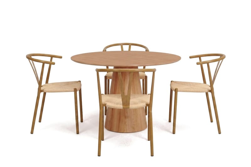Siena Matgrupp runt 110 cm Ek med 4 Elysia Matstolar - Ek - Products - Möbler - Bord & matgrupp - Matgrupp