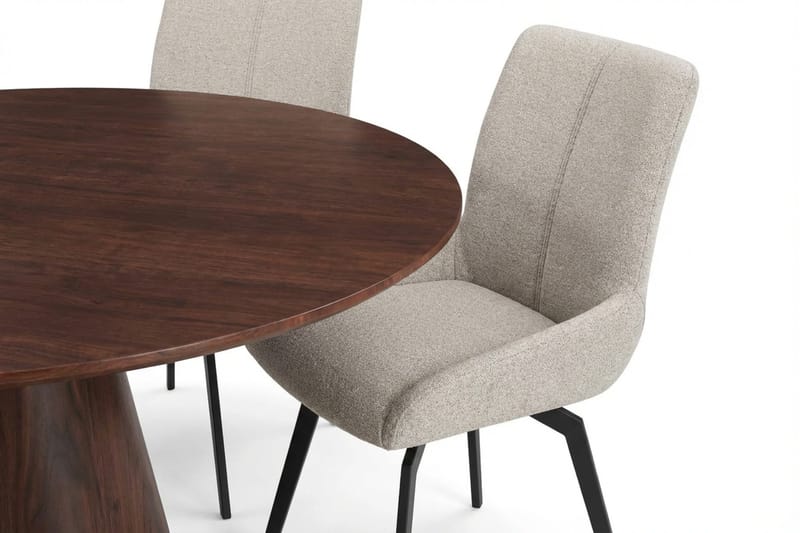 Siena Matgrupp runt 110 cm Valnöt med 4 Mora Matstolar - Valnöt - Products - Möbler - Bord & matgrupp - Matgrupp