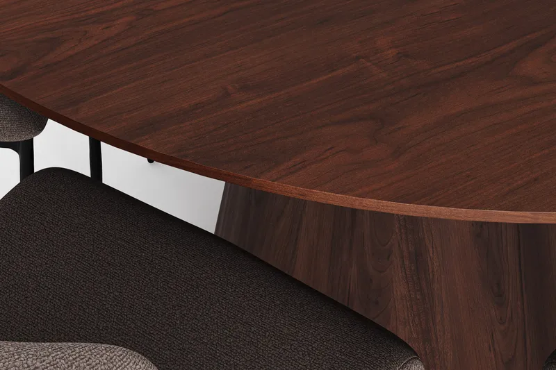 Siena Matgrupp runt 150 cm Valnöt med 6 Elsie Matstolar - Valnöt - Products - Möbler - Bord & matgrupp - Matgrupp