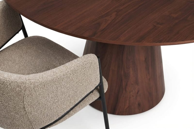 Siena Matgrupp runt 150 cm Valnöt med 6 Filip Matstolar - Valnöt - Products - Möbler - Bord & matgrupp - Matgrupp