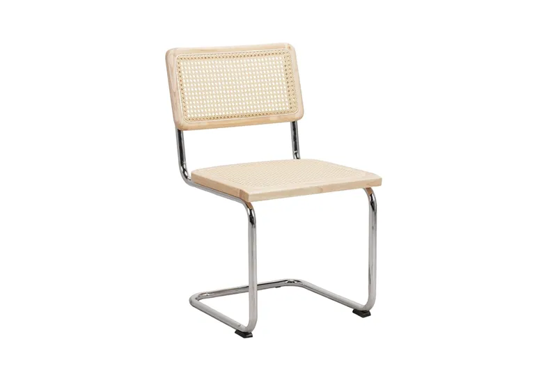 Siena Matgrupp runt 150 cm Vitlaserad med 6 Build Matstolar - Vitlaserad/Natur/krom - Products - Möbler - Bord & matgrupp - Matgrupp