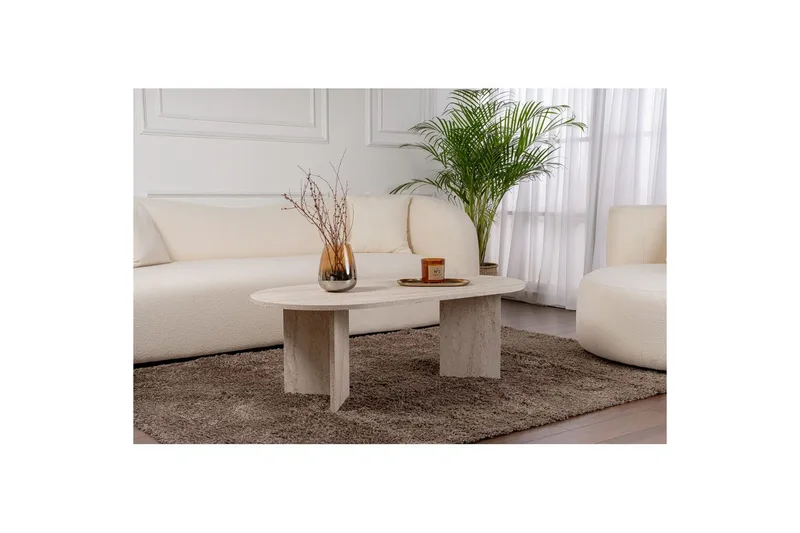 Soffbord Hasina Travertin - Travertin - Products - Möbler - Bord & matgrupp - Soffbord