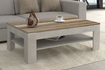 Perkhill Soffbord 120 cm med Förvaring Hylla - Brun/Grå - Products - Möbler - Bord & matgrupp - Soffbord - Soffbord med förvaring