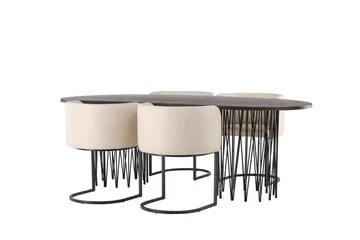 Stone Matgrupp 220 cm Oval med 4 Simrishamn stolar - Beige - Products - Möbler - Bord & matgrupp - Matgrupp