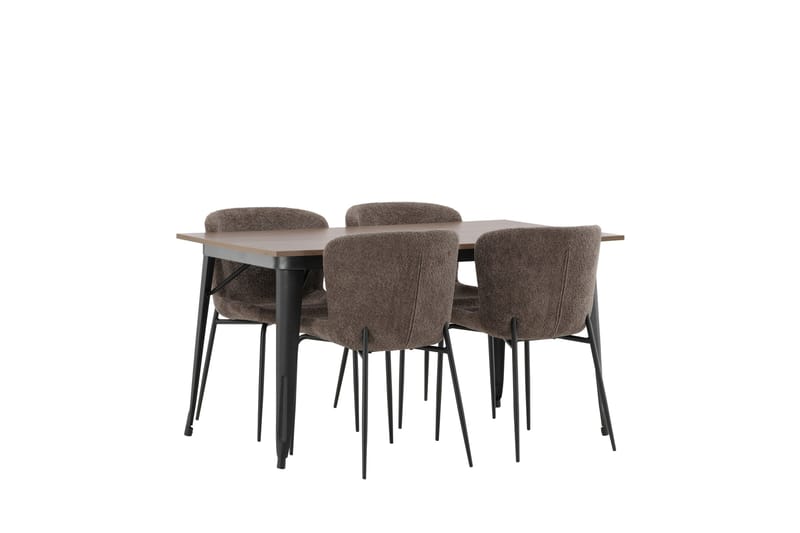 Tempe Matgrupp 140 cm Rektangulär med 4 Modesto stolar - Mörkgrå - Products - Möbler - Bord & matgrupp - Matgrupp